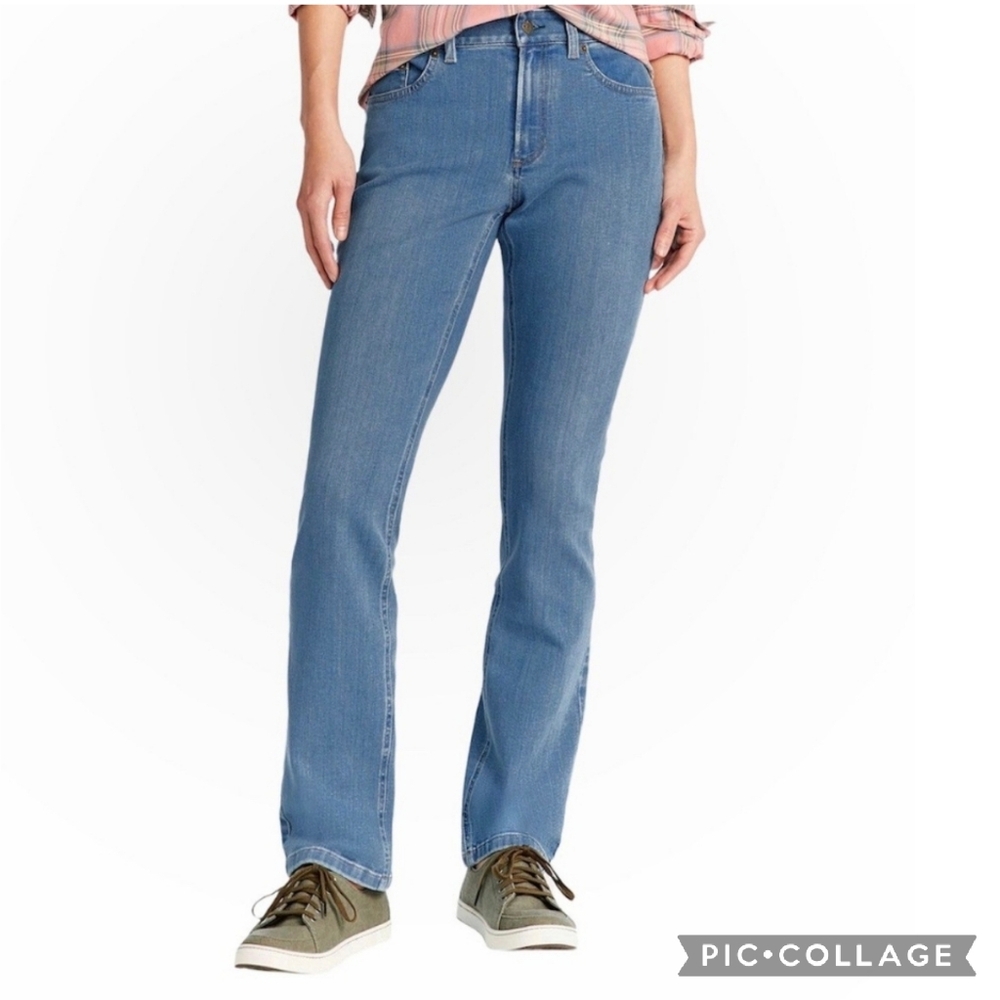 LL Bean Jeans Favorite Fit Straight Jeans Women's 8 Light Preppy Classic Capsule